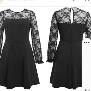 NWT Holipick Black Lace A Line Dress.  Size XL